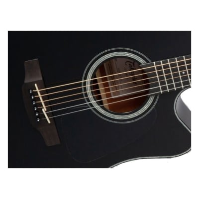 Takamine GD30-CE Dreadnought Cutaway 6-String Right-Handed Acoustic-Electric Guitar with Solid Spruce Top, Ovangkol Fingerboard, and Slim Mahogany Neck (Black) image 5