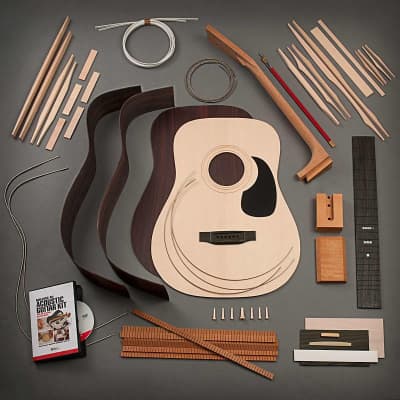 StewMac Dreadnought Acoustic Guitar Kit, Dovetail Neck, Sitka Top, Indian Rosewood Back & Sides image 1