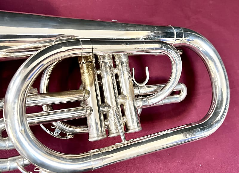 Yamaha Silver YMP203M F Mellophone W/ Case! 🔥 Plays Great 🔥 Reverb