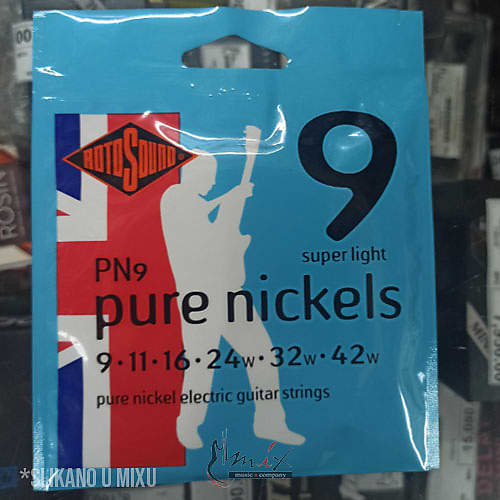 3 x Rotosound PN9 Pure Nickels Super Light guitar Strings Reverb