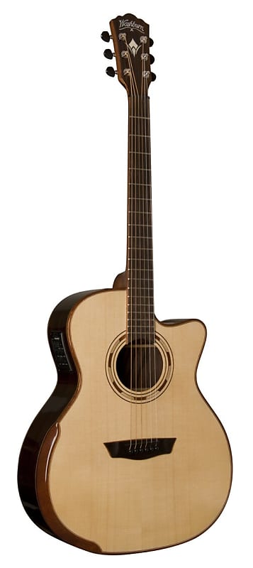 Washburn G25SCE Comfort Deluxe Grand Auditorium Acoustic Electric Guitar Natural image 1