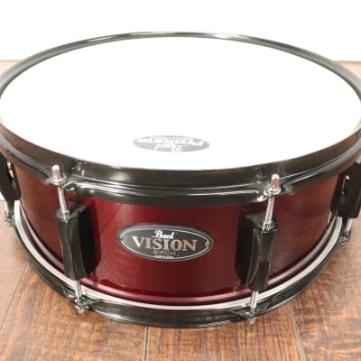 Pearl Vision Birch Snare Drum Black with Black Hardware 14x5.5