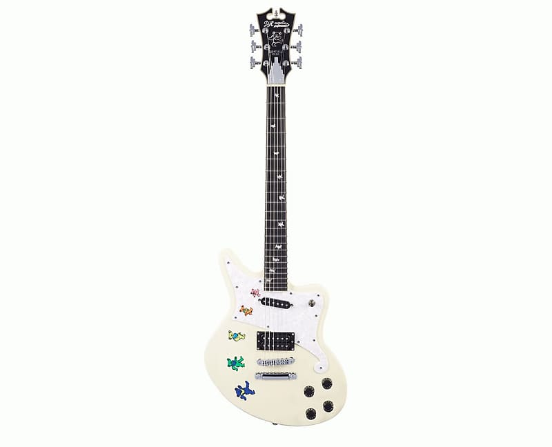 D'Angelico Premier Grateful Dead Bedford Offset HS with Stoptail Antique White image 1
