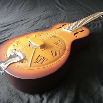 Minolian Parlour Resonator Guitar - Triolian Steel Body image 4