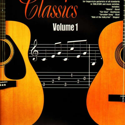 Learn How To Play Guitar - Fingerpicking Classics Vol 1 - Music Book & CD - G7 X- for sale