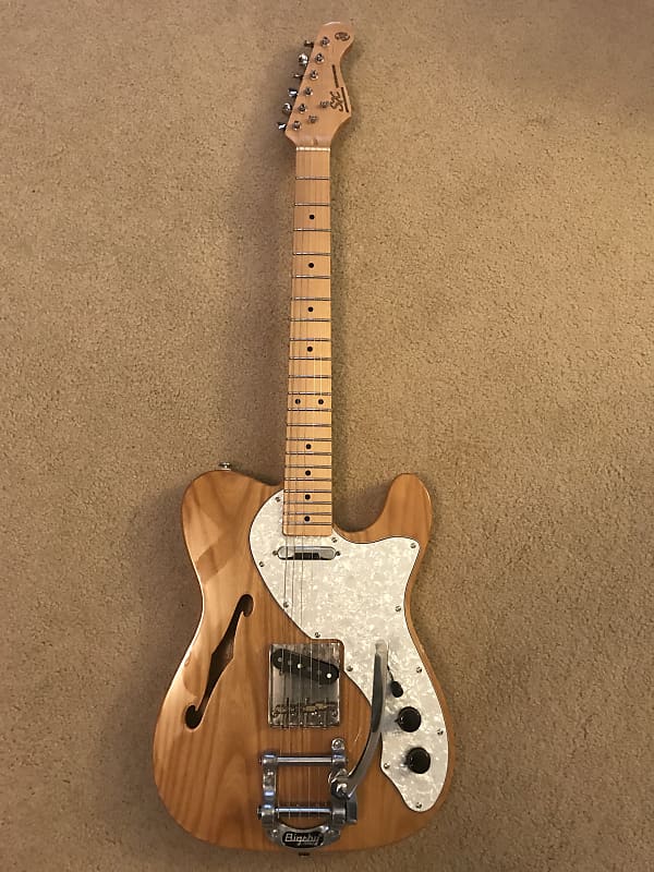 SX Thinline Telecaster Vintage Series Guitar Natural | Reverb
