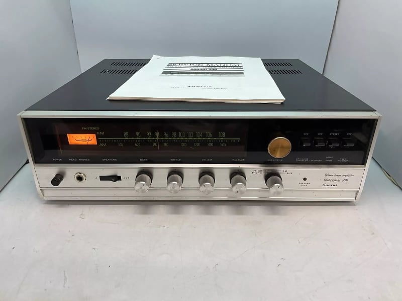 Sansui 350A Solid State Stereo Tuner Amplifier FOR PARTS ONLY Channel Out  			