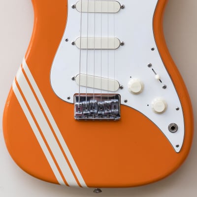 1982 Fender USA Bullet S3 Stratocaster Telecaster Competition Orange guitar with original hardcase image 1