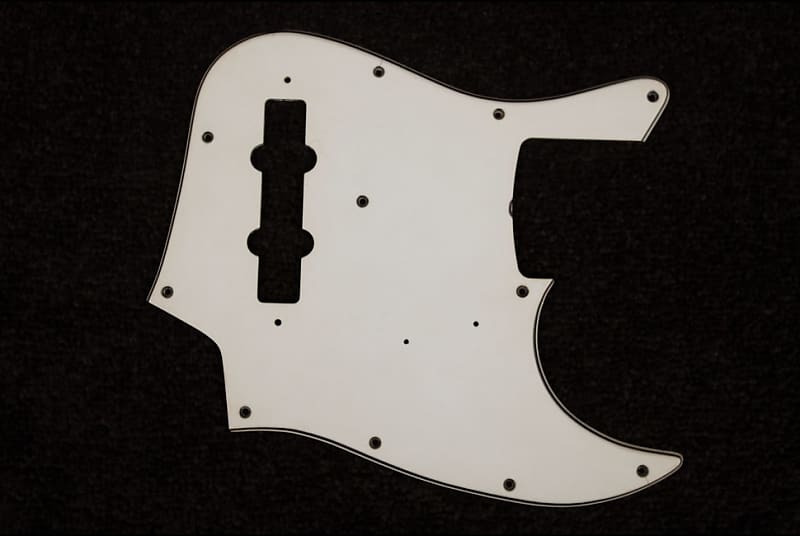 Jazz Bass Pickguard Vintage White - 3 Ply Guard - AGED -RELIC image 1