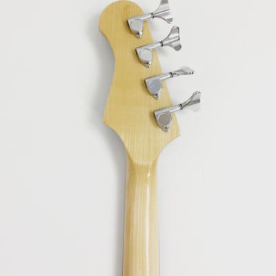 1/2 Haze 4-String Short Scale Electric Bass Guitar, Vintage aqua blue, Free Bag ,Tuner,3 Picks SBG-387BL image 5