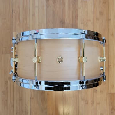 Snares - Canopus Drums 6.5x14 10ply Maple Snare Drum (Natural Oil) image 4