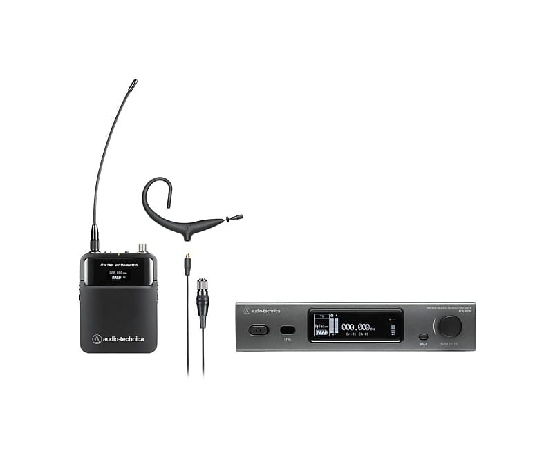 Audio-Technica ATW-3211/893X 3000 Series Wireless Headworn Microphone System, Black, USED, Blemished image 1