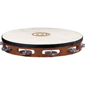 Meinl TAH1-AB 10" Traditional Wood Tambourine with Single Row Steel Jingles