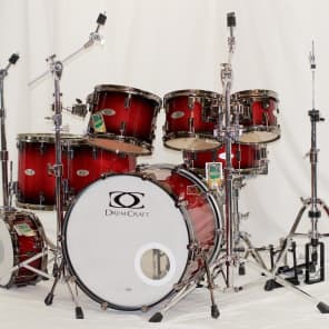Drumcraft Series 8 Maple 7-pc Drumset in "Redburst" with Hardware -NEW image 3