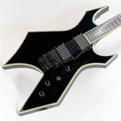 2009 B.C. Rich Warlock NJ DLX Gloss Black w/ Neck Thru Construction, EMG 81/85 Active Humbuckers, Original Gigbag image 3