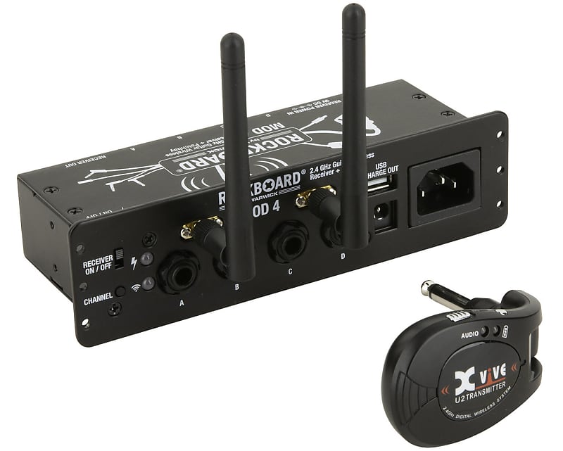 RockBoard MOD 4 & U2 Transmitter - 2.4 GHz Guitar Wireless Receiver, Transmitter + TRS Patchbay image 1