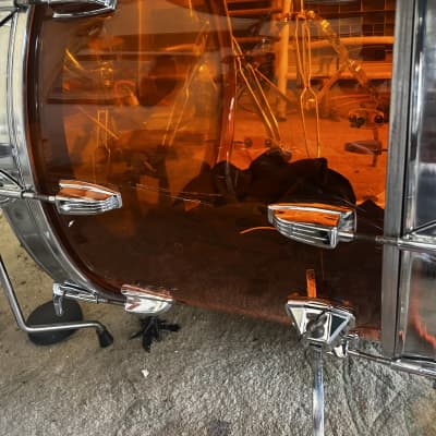 Ludwig Amber Vistalite Bass Drum 22x14 70’s image 3
