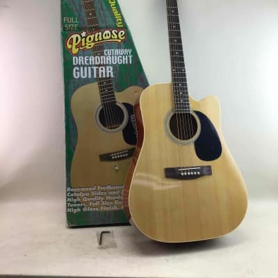 Pignose Cutaway Dreadnought Acoustic Guitar Open Box Never Used Perfect Exterior Free Ship US image 1