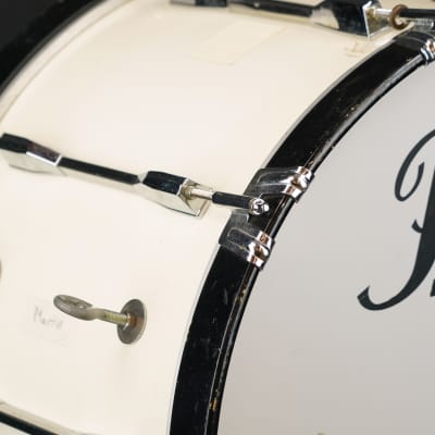 Used Pearl 22" Marching Bass Drum, White image 3