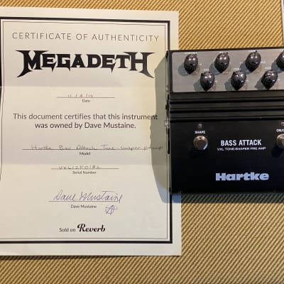 Hartke Bass Attack Tone-Shaper Pre Amp Owned by Dave Mustaine for sale
