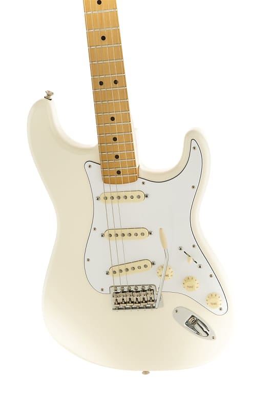 Fender Jimi Hendrix Stratocaster Electric Guitar Maple FB, Olympic White image 1