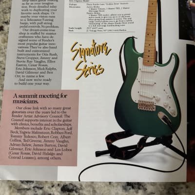 Fender Guitar Brochure Catalog 1988 reissue Stratocaster Telecaster Precision Jazz Bass P American standard Yngwie Malmsteen 52 62 57 Eric Clapton image 5
