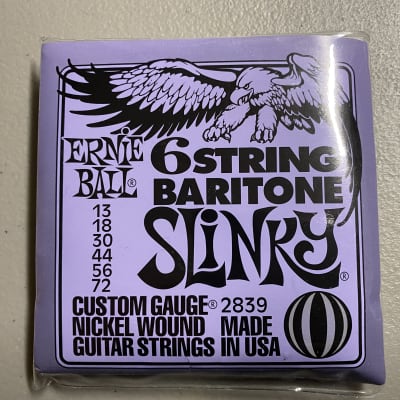 Ernie Ball 2839 6 String Baritone Slinky Electric Guitar Strings