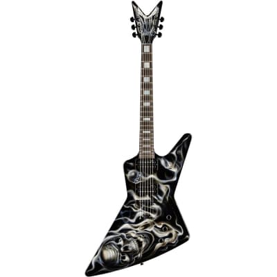 Dean Custom Z Hand Painted Graphic Electric Guitar Skull | Reverb