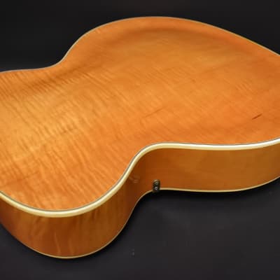 c. 1950s Epiphone DeLuxe "Emperor" Natural Finish Archtop w/OHSC image 13