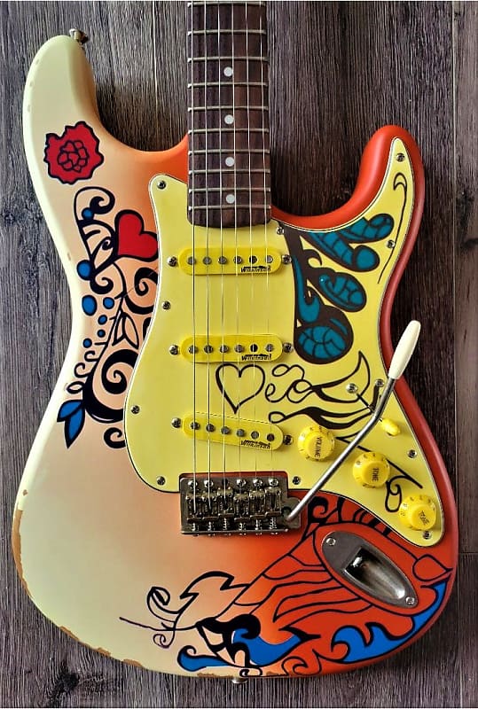 Vintage V6 Thomas Blug Signature Electric Guitar ~ 'Summer
