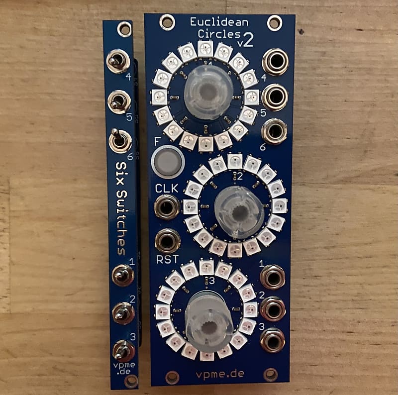 vpme.de Euclidean Circles v2 Trigger Sequencer with Six | Reverb