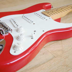 2000 Fender Stratocaster Custom Shop 1956 Closet Classic Relic Guitar Fiesta Red w/ Original Case image 9