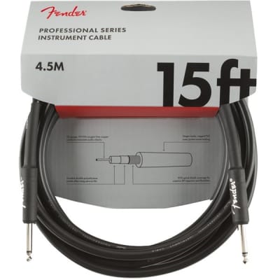 Fender Professional Instrument Cable, 4.5m/15ft, Black for sale