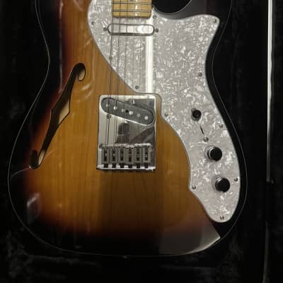 Fender Telecaster Thinline with Maple Fretboard 2014 - 3-Color Sunburst (MIM) image 17