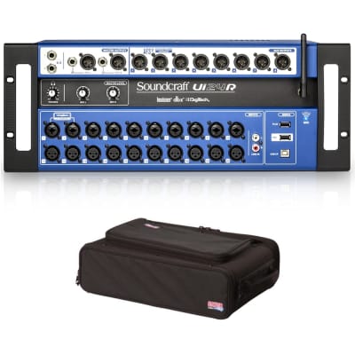 Soundcraft Ui24R 24-Channel Rackmount Digital Mixer + Gator GR-RACKBAG-4U Bag