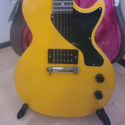 2011 EPIPHONE LES PAUL JUNIOR LIMITED EDITION TV YELLOW 57 REISSUE W/ CASE & UPGRADES image 3