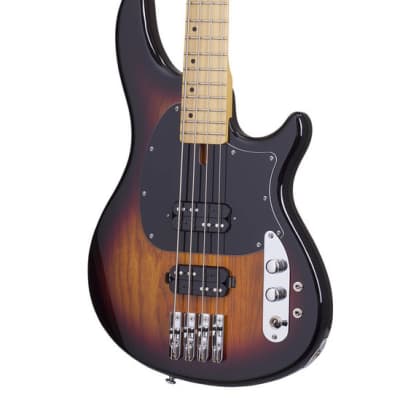 Schecter 2491 4-String Bass Guitar, 3 Tone Sunburst, CV-4 image 1