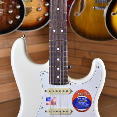 Fender Jeff Beck Signature Stratocaster Rosewood Fingerboard Olympic White image 12