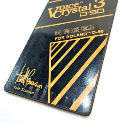 Voice Crystal 3 D50 64 Voice card cartridge data disk for Roland Keith Emerson  1980s Black image 2