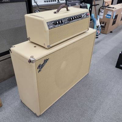 Fender Blackface Piggyback Showman with 85 watt 2 channel Head and 1x15 Cab 1967 - Blonde image 3