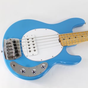 Music Man Sting Ray 5-String Electric Bass Guitar in Diego Blue Finish image 8