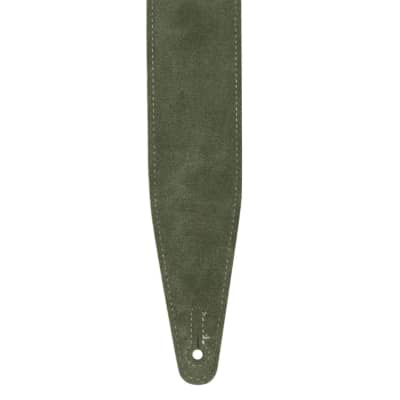 Mint Levy's Leathers - MGS80CS-BLK-HNY - Padded Garment Leather Guitar Strap - Brown/Green - 2.5" image 3