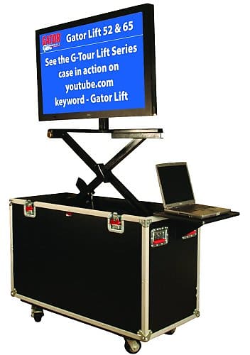 Gator Cases G-TOUR Series ATA Style Road Case for 65" LCD Monitors/TV's with Hydraulic Lift System, image 1