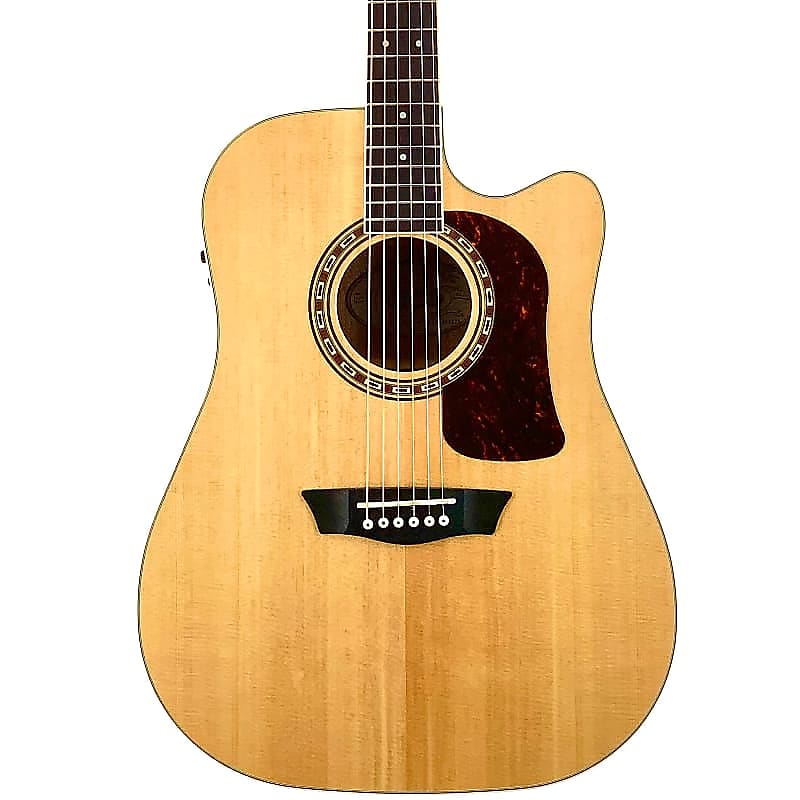 Washburn Heritage HD10SCE Dreadnought Acoustic/Electric Guitar 2019 Natural Gloss image 1