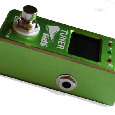 Hot Box Pedals Tuner Attitude Series Mini Green Chromatic Guitar / Bass Tuner Pedal True Bypass image 2