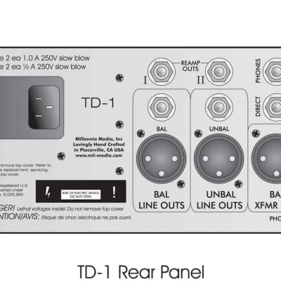 Millennia Media TD-1 TD1 Half-rack single channel Class image 2