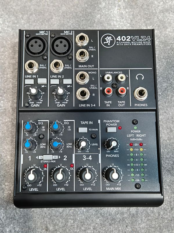 4 Channel Mixer Mackie 402VLZ4 Mixer Bundle - 4-Channel Compact