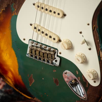 Fender ’57 Super Heavy Relic Strat - Faded Sherwood Green/Sunburst image 8