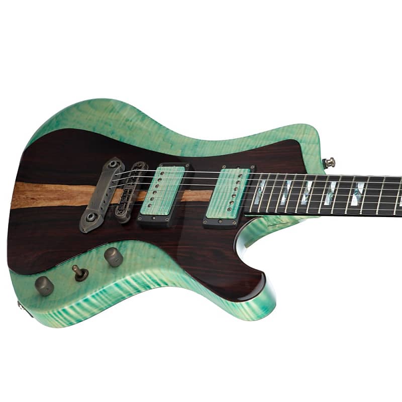 ESP Custom Shop Stream NT Exhibition Limited Guitar - Natural with  Turquoise Green