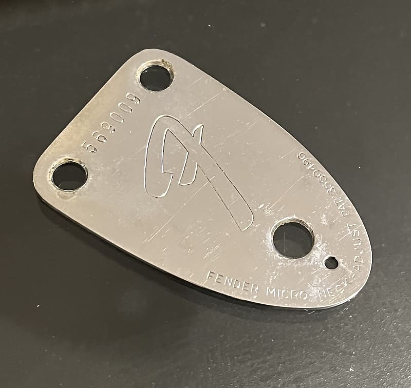 1974 Fender Stratocaster 3Bolt ‘F’ Neck Plate Chrome Reverb